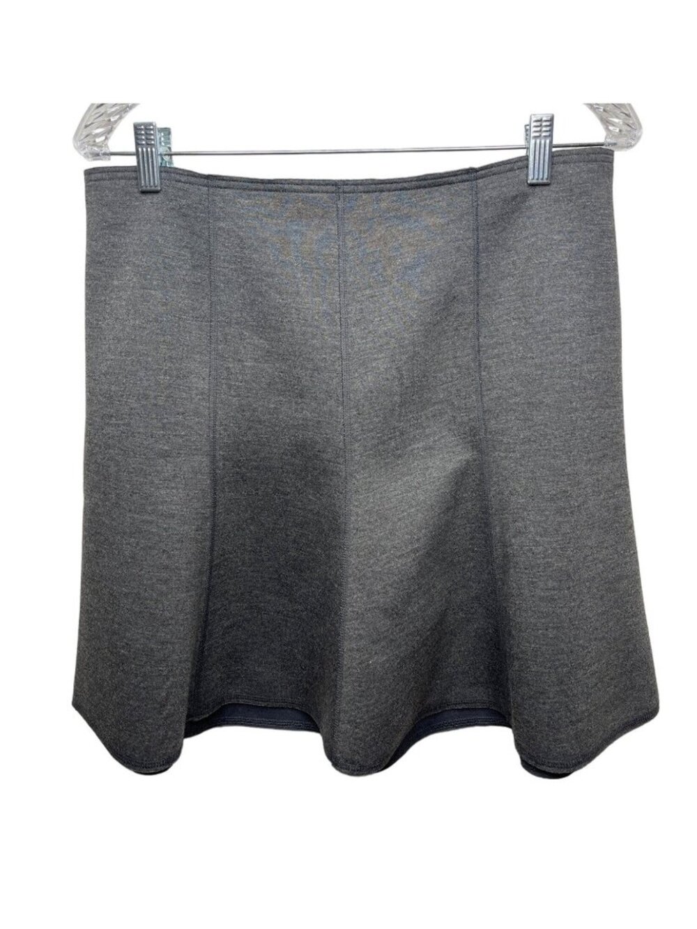 Ann Taylor Mini Skirt Women 10 Gray Skater Flare Work Career Casual